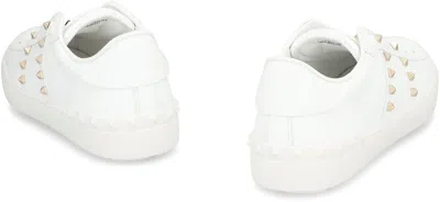 Valentino Garavani Valentino Rockstud Untitled Leather Sneaker In White