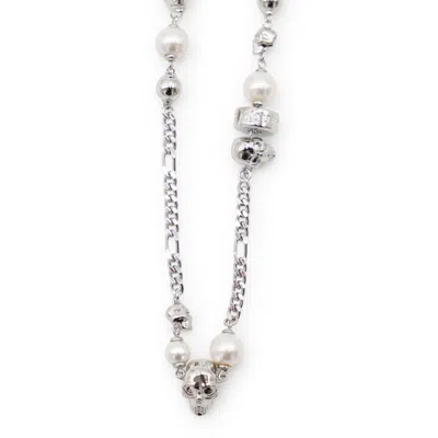 Alexander Mcqueen 925 Silver Necklace In Metallic