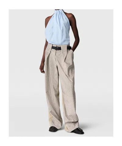 Stella Mccartney Halterneck Panel Sleeveless Top In Blue