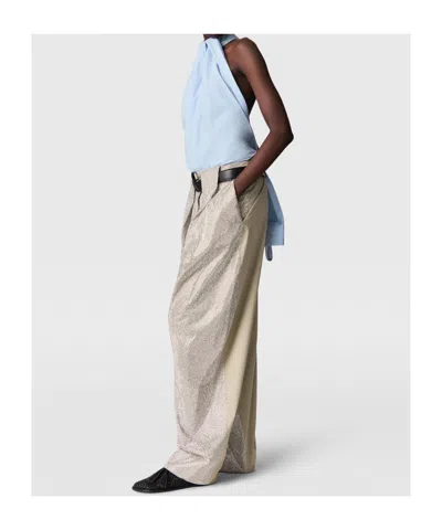 Stella Mccartney Halterneck Panel Sleeveless Top In Blue