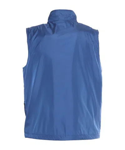 Aspesi Zip-front Sleeveless Gilet In Blue
