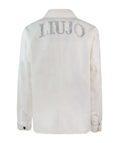 Liu •jo Liu Jo Denim Logo Embellished Denim Jacket