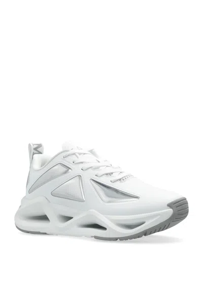 Ea7 Emporio Armani Logo Accent Sneakers In White