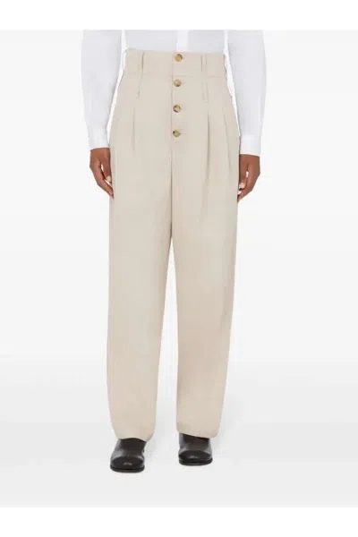 Moschino Straight-leg Tailored Pants In Neutral