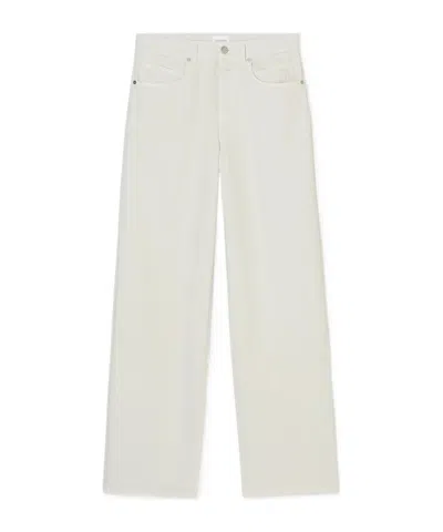 Closed Mid-rise Wide-leg Contrast In White