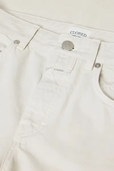 Closed Mid-rise Wide-leg Contrast In White