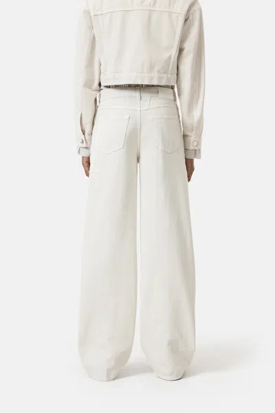 Closed Mid-rise Wide-leg Contrast In White