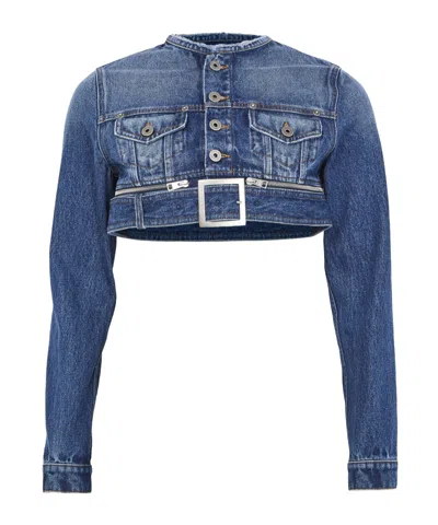 Jean Paul Gaultier Button-down Cropped Denim Jacket