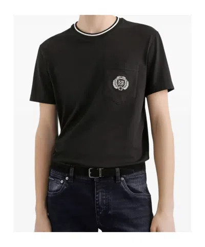 Dolce & Gabbana Pocket T-shirt In Black