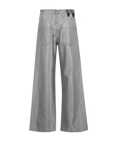 Darkpark Drawstring Denim Trousers In Gray