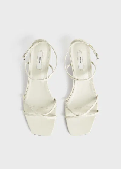 Totême Toteme Crossover Sandals In White