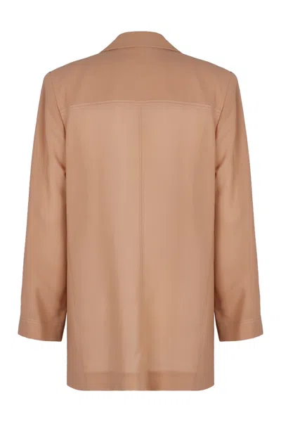 Philosophy Di Lorenzo Serafini Single-breasted One Button Jacket In Brown