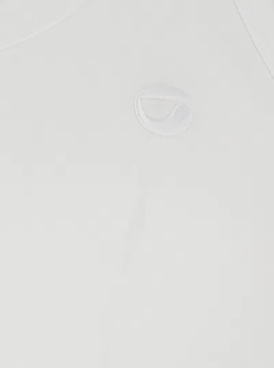 Coperni White Sleeveless Tank Top With Round Neck And Tonal Logo Patch On The Front In Cotton Blend Man In White