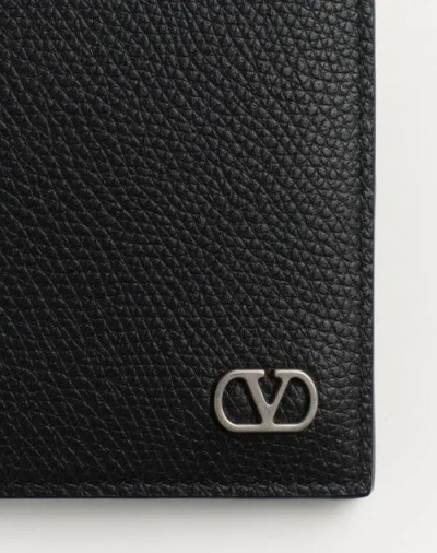 Valentino Vlogo Signature Billfold Black Leather Wallet