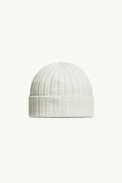 Moncler Ribbed Hat In White