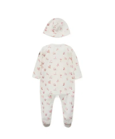 Moncler Enfant All-over Patterned Crewneck Rompers In White