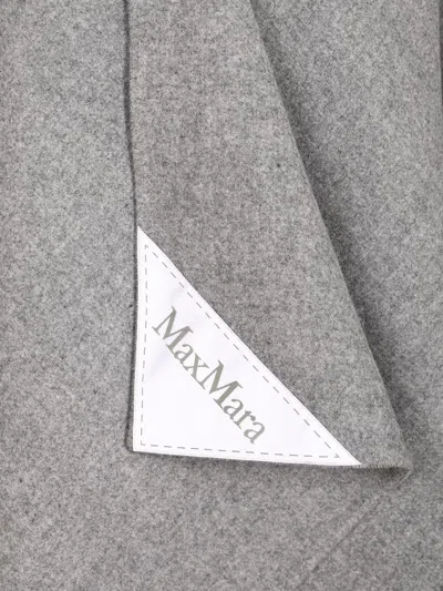 Max Mara Open-front Cape In Gray