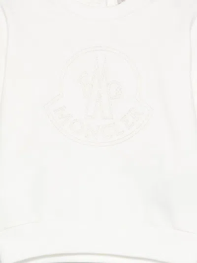 Moncler Long Sleeve Sweatshirt In White