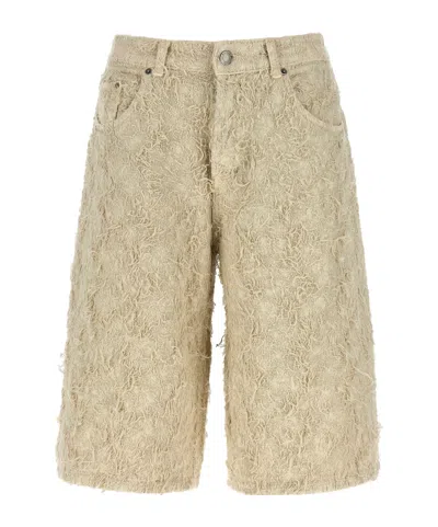 Haikure 'becky Fur Denim' Shorts In Brown