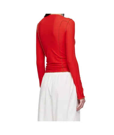 Baserange Red Omato Long Sleeve T-shirt In Red