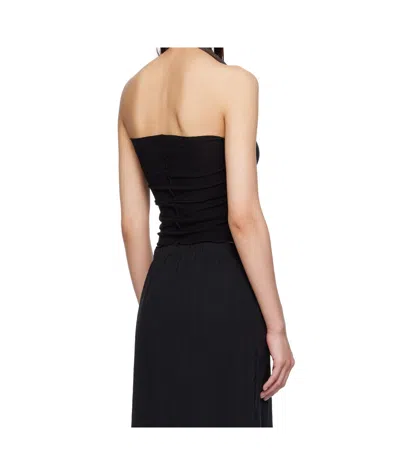 Baserange Black Nehru Halter Top In Black