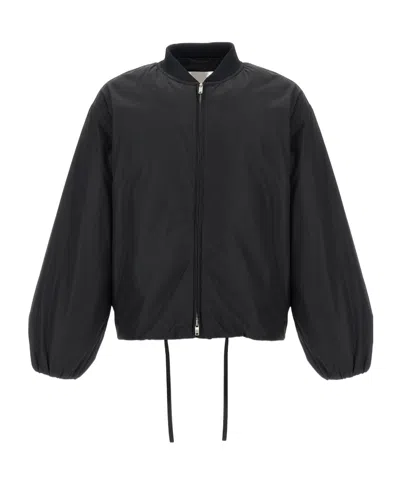 Jil Sander Balloon-sleeve Bomber Jacket In Black