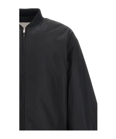 Jil Sander Balloon-sleeve Bomber Jacket In Black