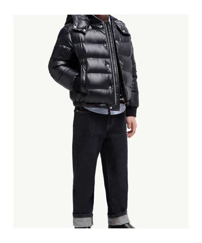 Moncler Manaem Hooded Down Jacket In Blue