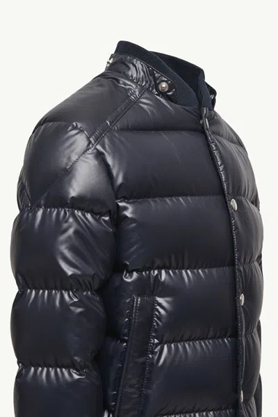 Moncler Manaem Hooded Down Jacket In Blue