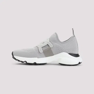 Tod's Grey Knit Sneakers Rubber Sole In Gray
