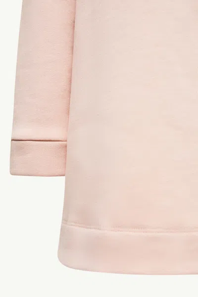 Moncler Robe Sweat En Coton In Pink
