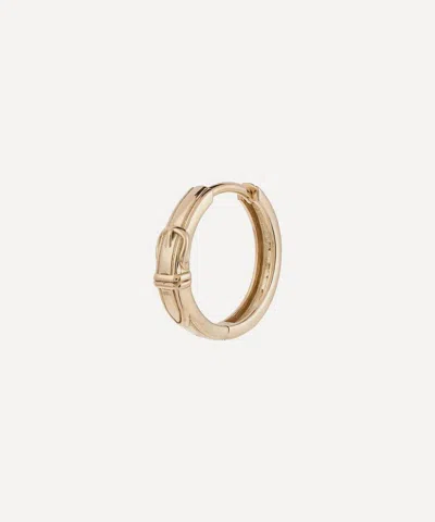 Anna + Nina 14ct Gold Single Buckle Up Hoop Earring