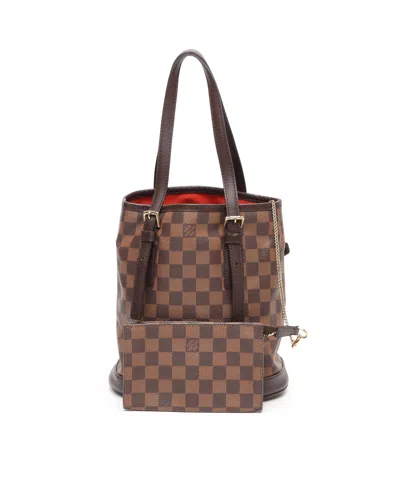 Pre-owned Louis Vuitton Damier Ebene Marais Bucket Bag