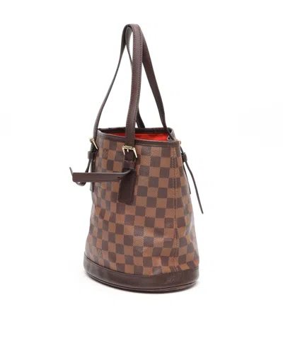 Pre-owned Louis Vuitton Damier Ebene Marais Bucket Bag