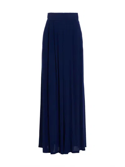 Max Mara Wide-leg High Waist Pleated Slit Trousers