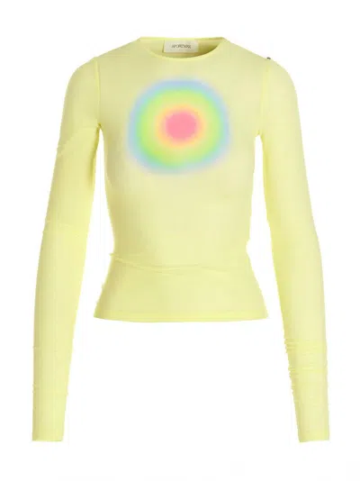 Sportmax Terry Top With Colorful Print In Yellow