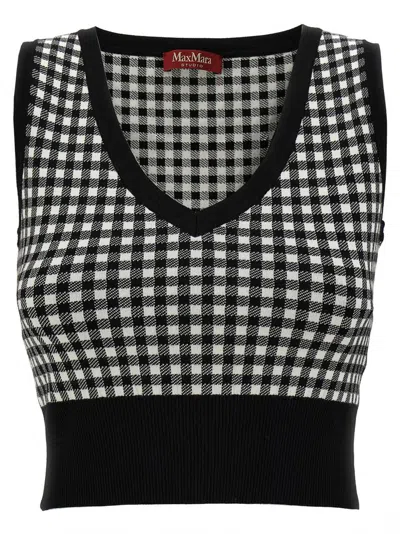 Max Mara Blackwhite Cropped Vest