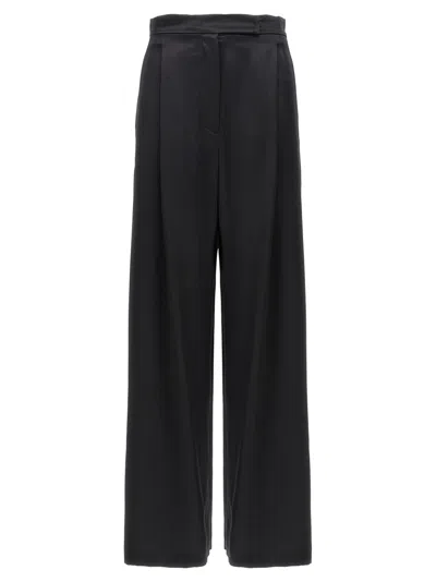 Max Mara High Waist Satin Finish Wide Leg Trousers