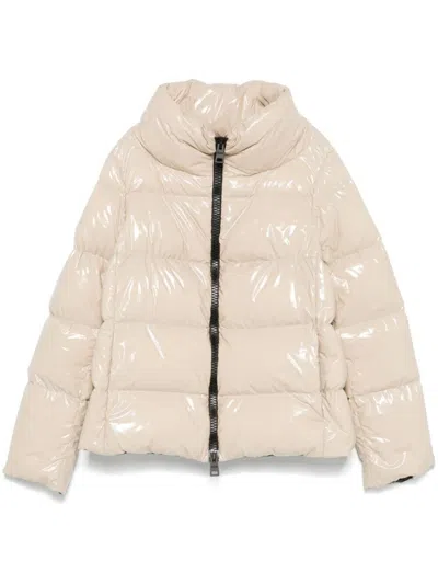 Herno Glossy Finish Puffer Jacket In Pink