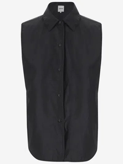 Aspesi Lapel Snap Button Vest In Black
