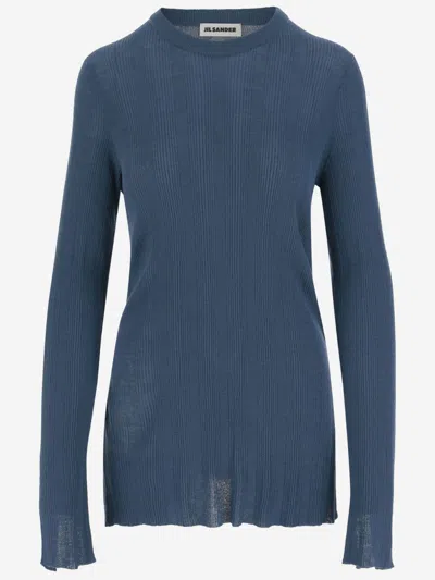 Jil Sander Wool Jumper In Blue