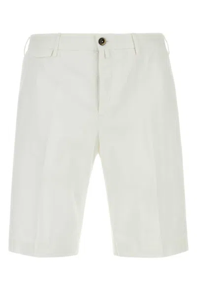 Pt Torino Button-fastening Bermuda Shorts In White