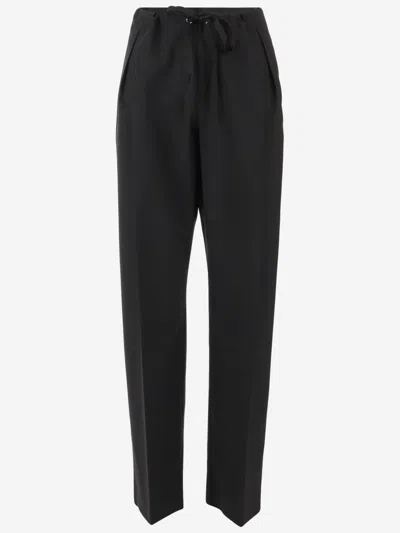 Khaite Black Trenton Wool Pants