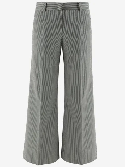 Ql2 Grey Striped Pattern Trousers