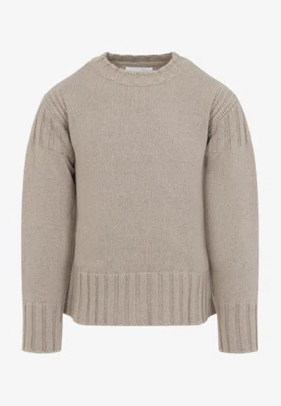 Jil Sander Sand Stone Cashmere Long Sleeves Cn Sweater