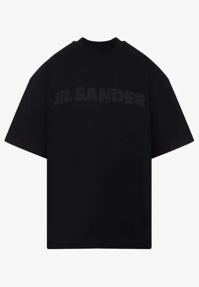 Jil Sander Logo Lettering Short-sleeved T-shirt In Black