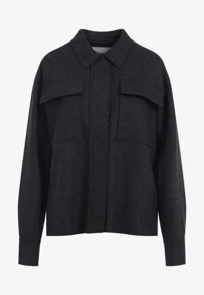 Jil Sander Shirt-style Casual Jacket In Blue