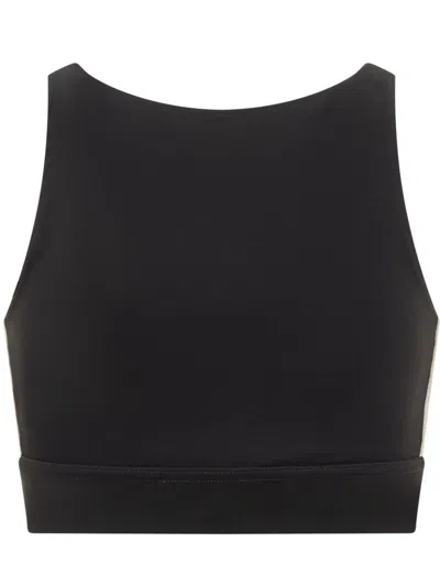 Palm Angels Black Training Crop Sport Top