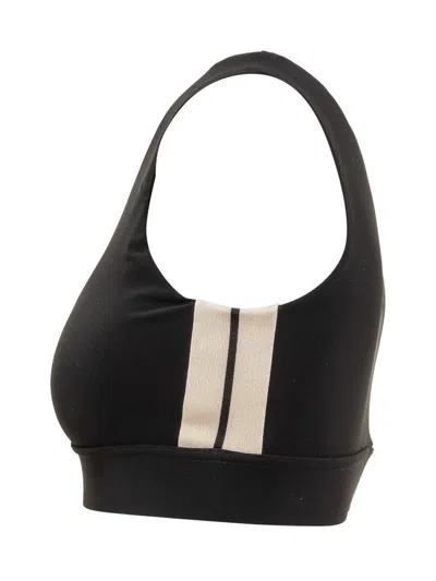 Palm Angels Black Training Crop Sport Top