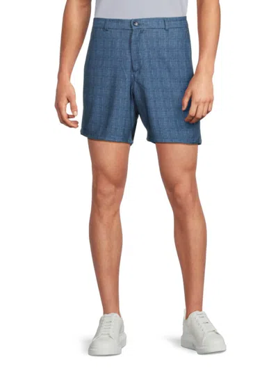 American Heritage Men's Textured Stretch Shorts In Blue